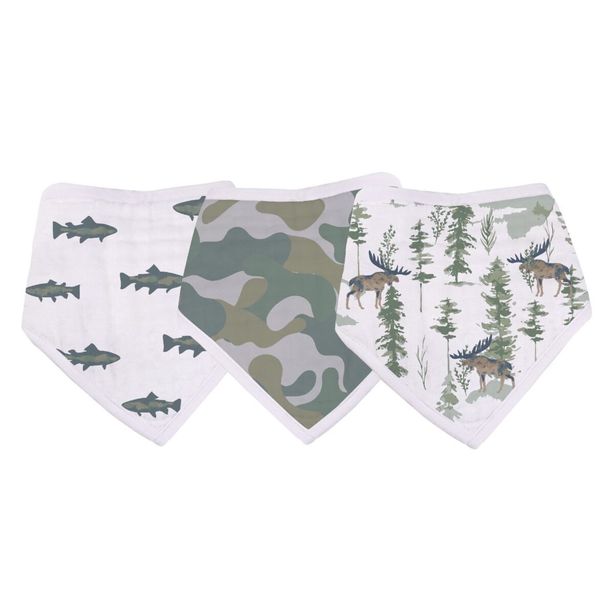 Gone fishing bandana bibs - 3 pack | cloudybébé baby product