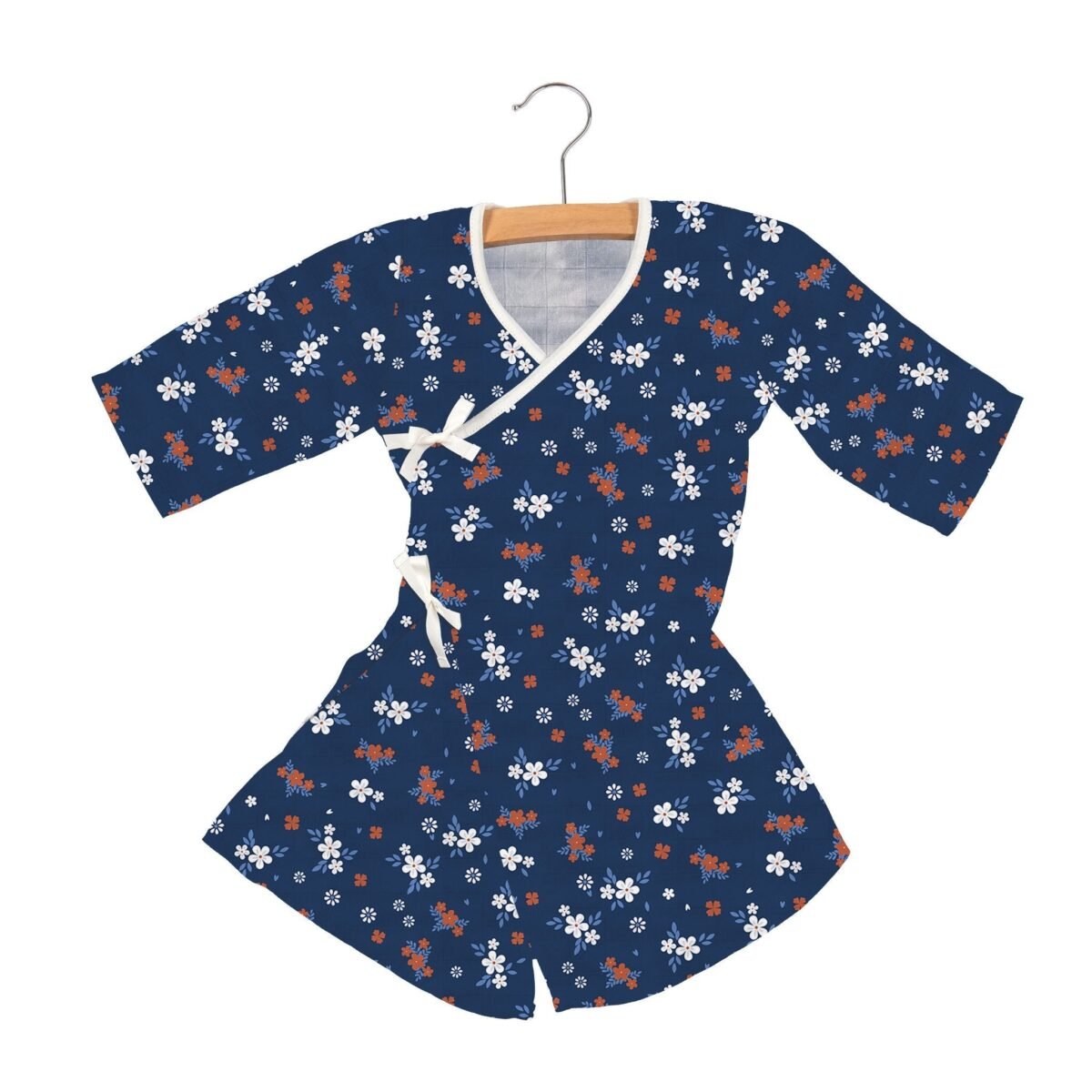 Serenity floral bamboo newcastle mini robe | cloudybébé baby product
