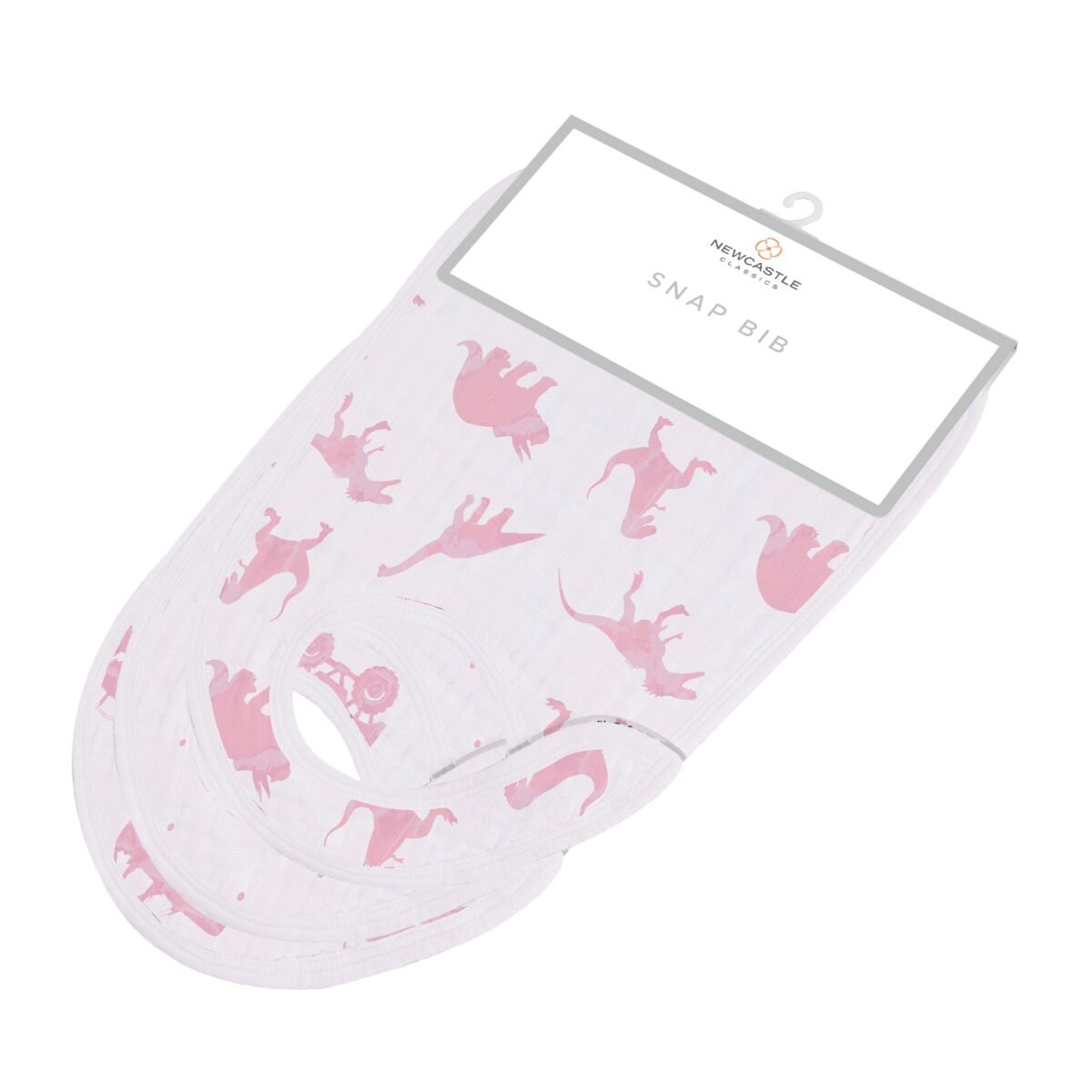 Pretty in pink bamboo snap bibs 3pk | cloudybébé baby product