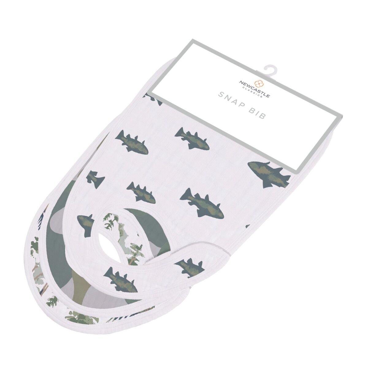 Gone fishing snap bibs | cloudybébé baby product