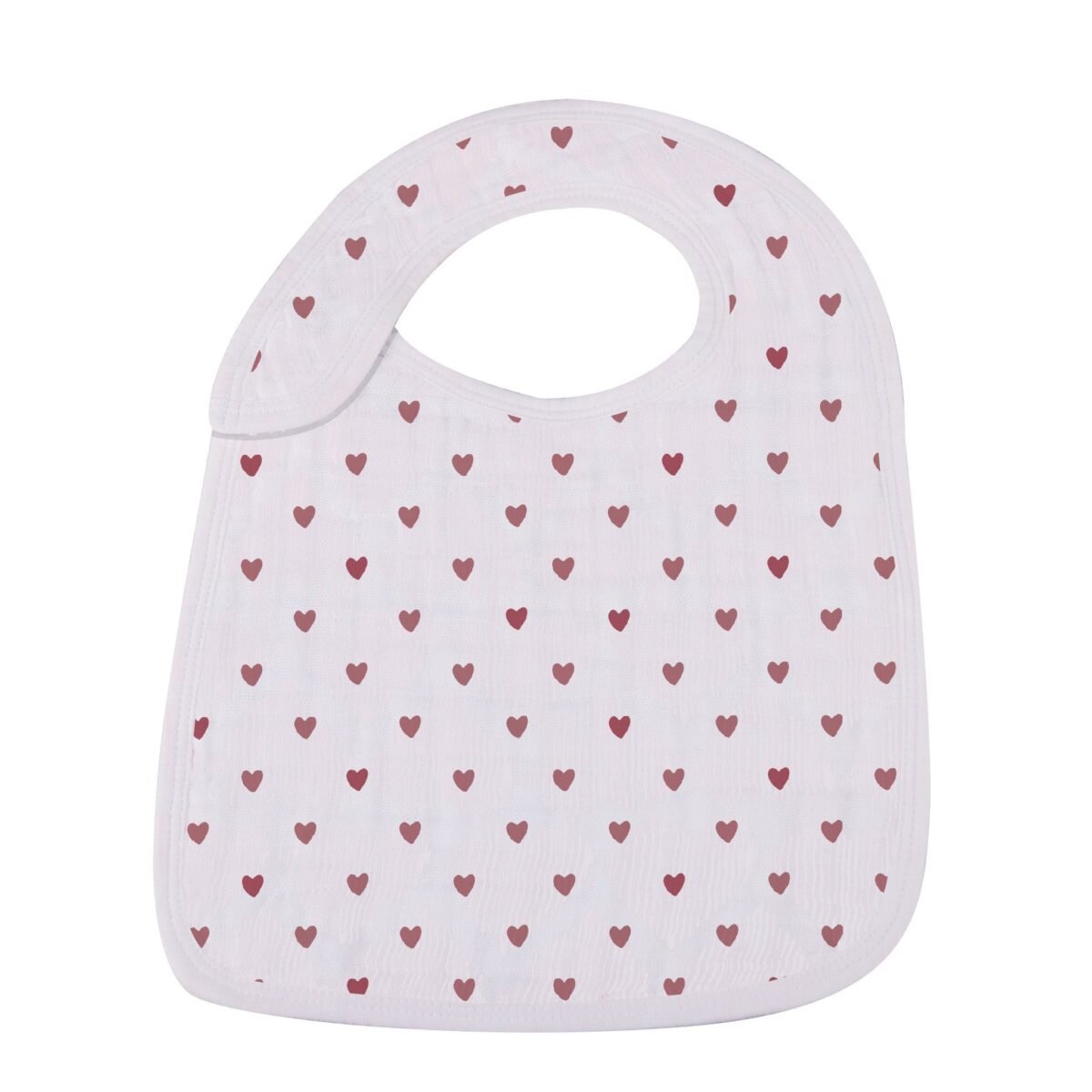 Sweetheart cherry hearts snap bib set | cloudybébé baby product