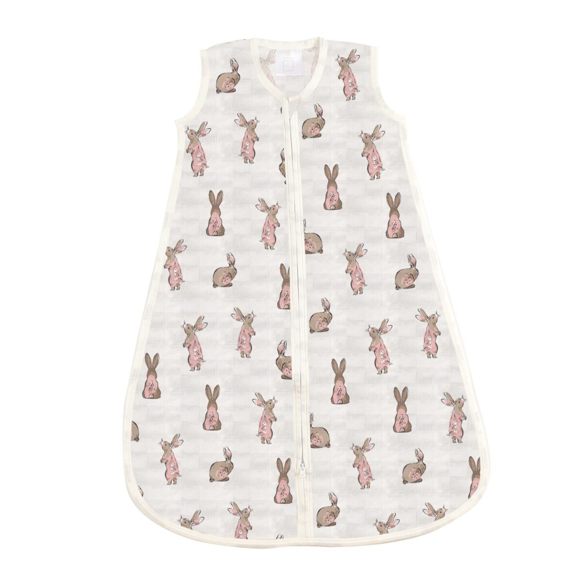 Powder pink bunnies bamboo sleep sack | cloudybébé baby product