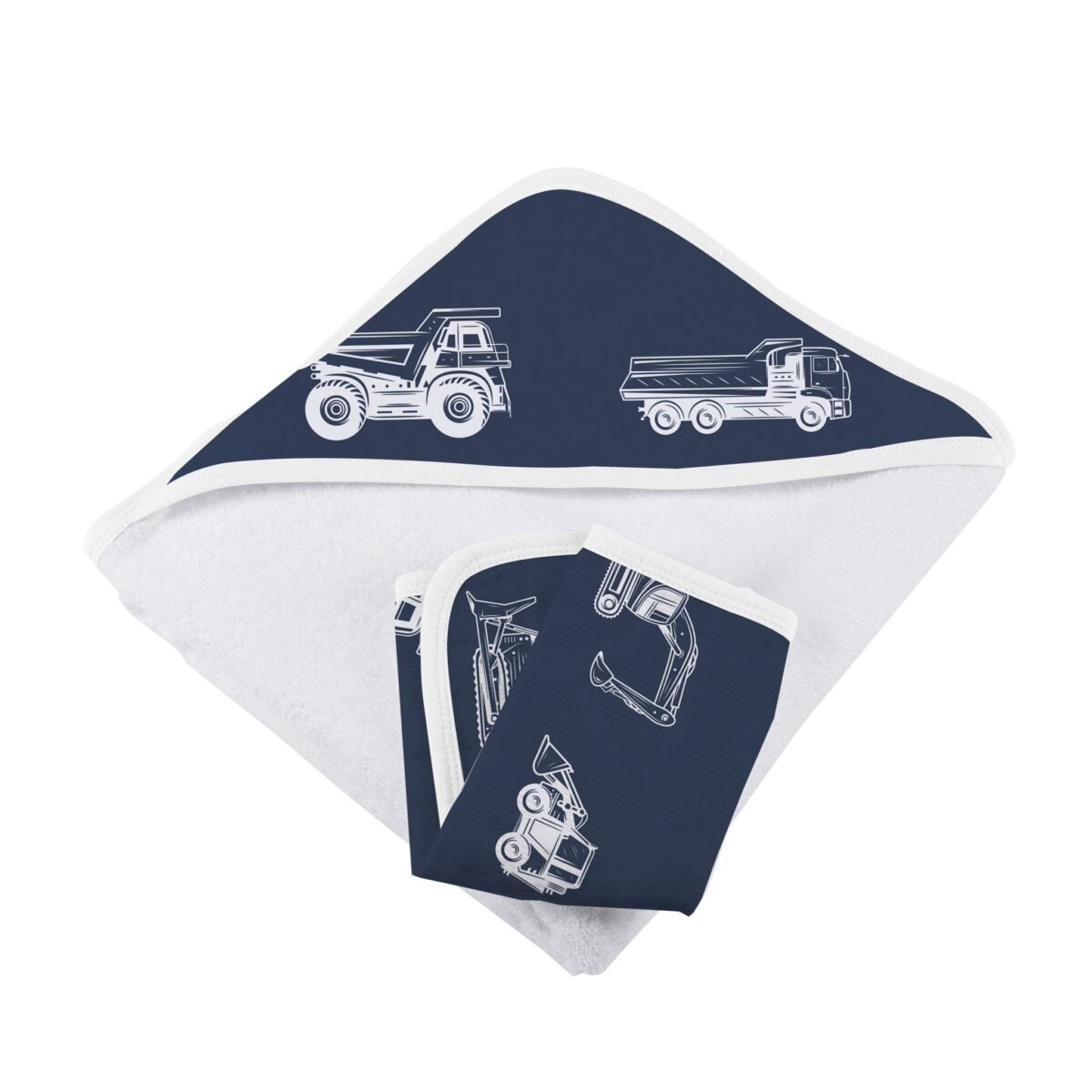 Things that go hooded towel and washcloth set | cloudybébé baby product