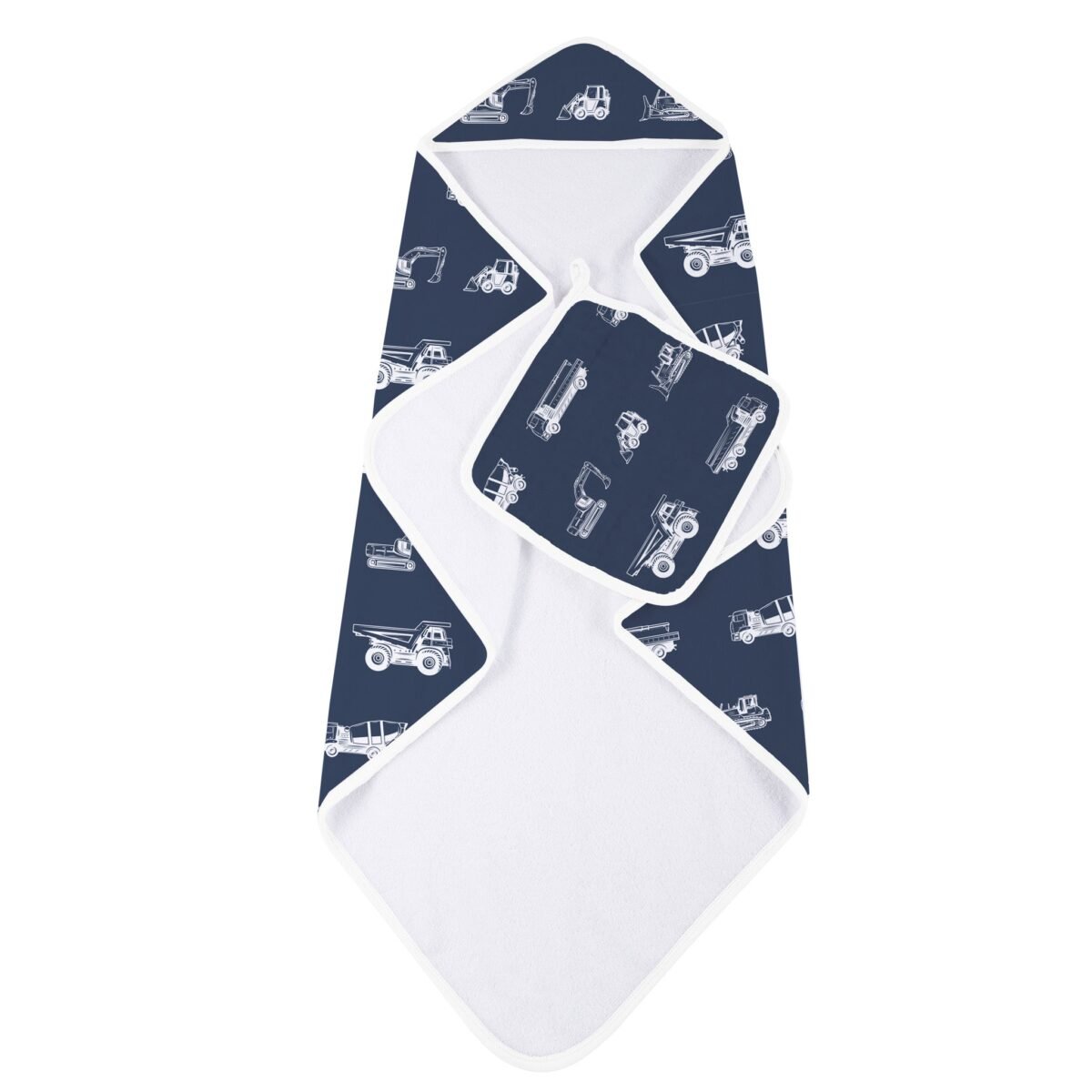 Things that go hooded towel and washcloth set | cloudybébé baby product