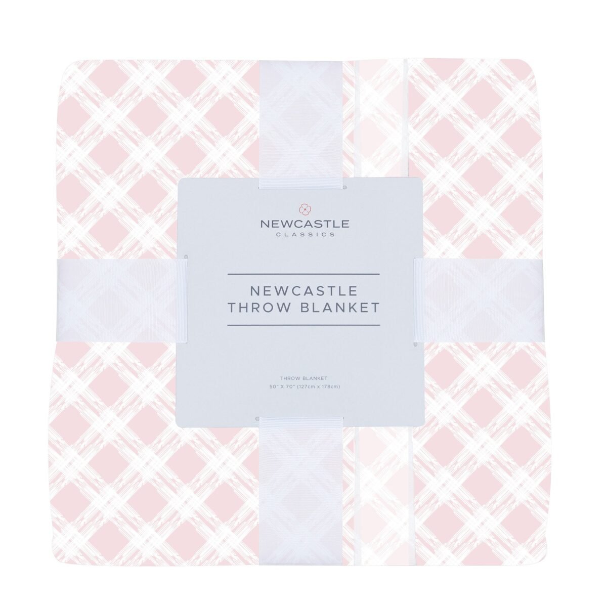 Primrose pink plaid cotton muslin throw blanket | cloudybébé baby product