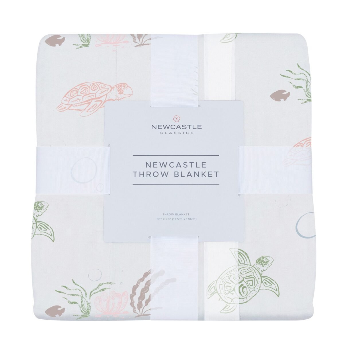 Turtles bamboo muslin throw blanket | cloudybébé baby product