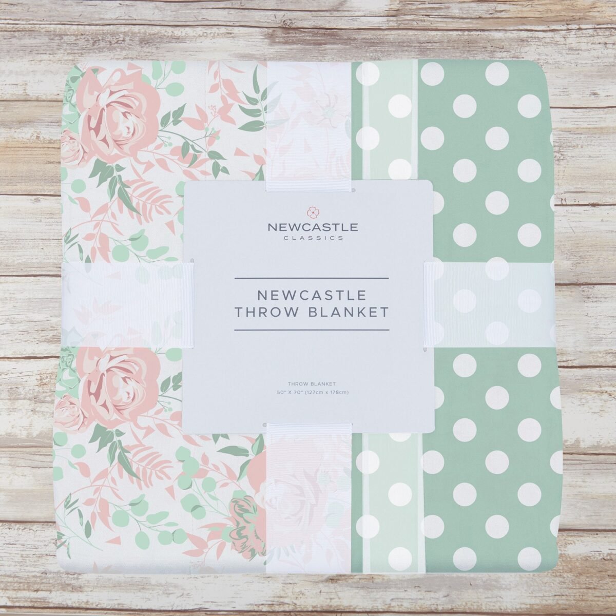 Desert rose and jade polka dot cotton muslin throw blanket | cloudybébé baby product