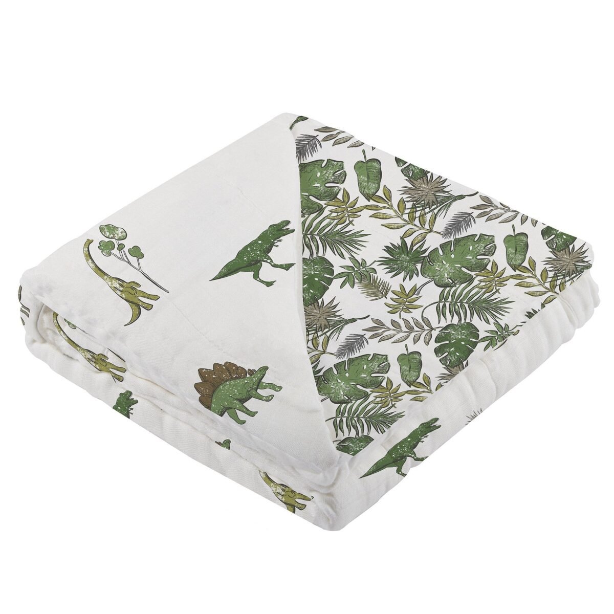 Dino days and tropical forest newcastle blanket | cloudybébé baby product