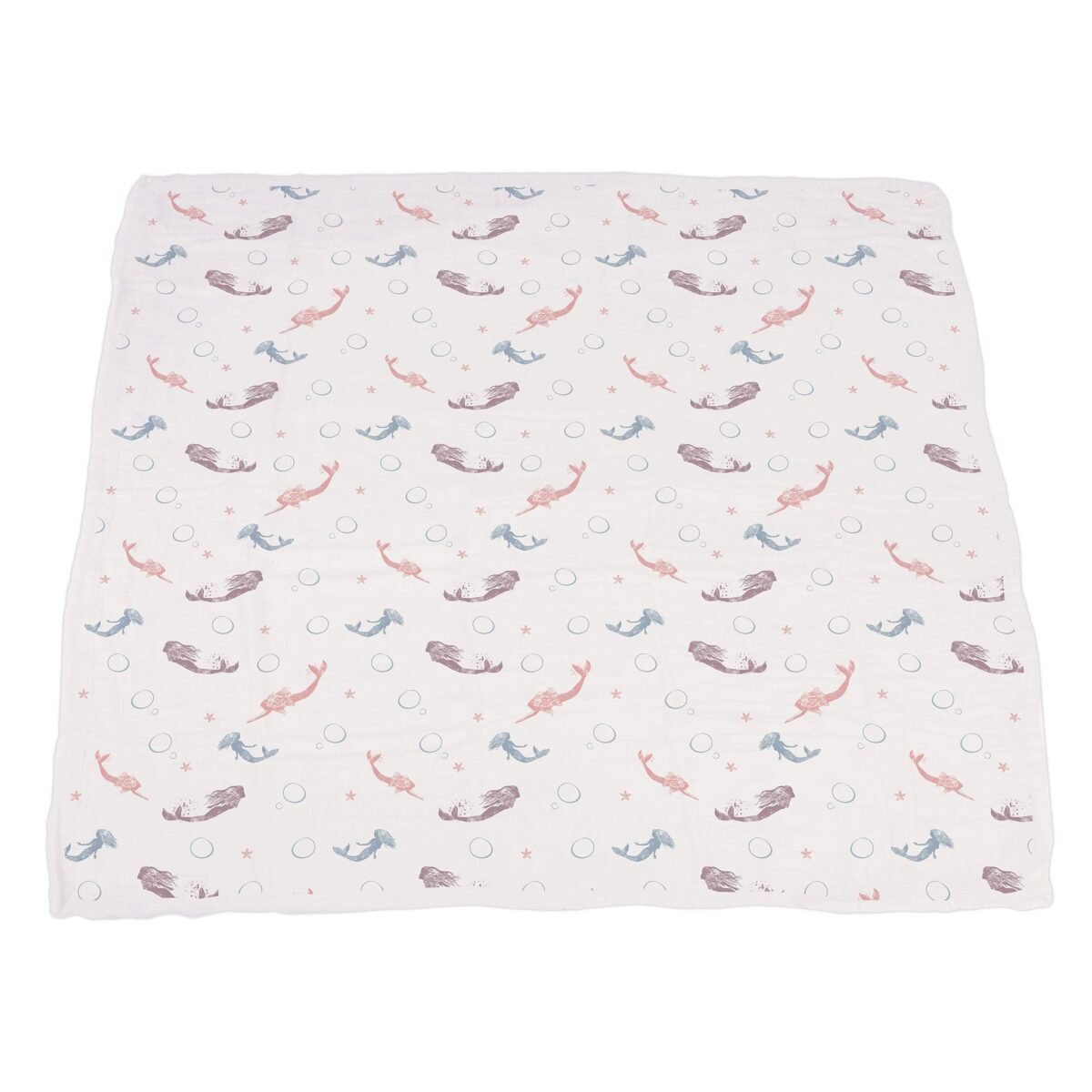 Mermaids and scales bamboo muslin newcastle blanket | cloudybébé baby product