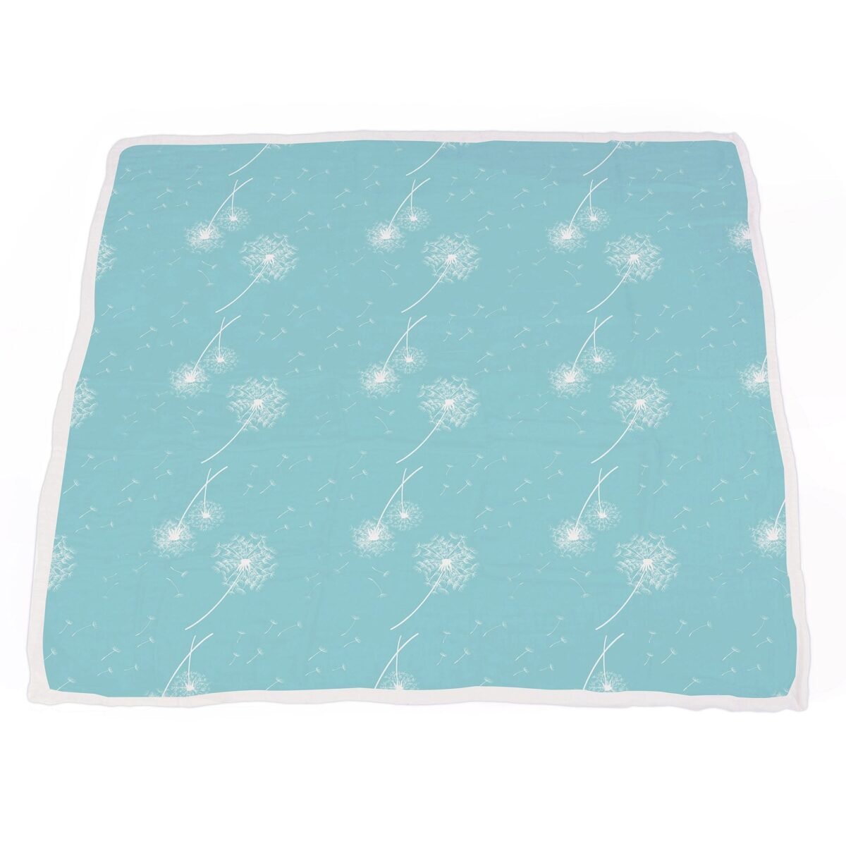 "luxurious corgi dream bamboo muslin blanket with cute corgi and dandelion seeds design, perfect for snuggling in style! Ideal for newborns. Adorable and soft! "