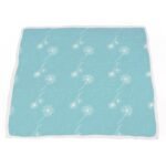 "Luxurious Corgi Dream Bamboo Muslin Blanket with Cute Corgi and Dandelion Seeds design, perfect for snuggling in style! Ideal for newborns. Adorable and soft!"
