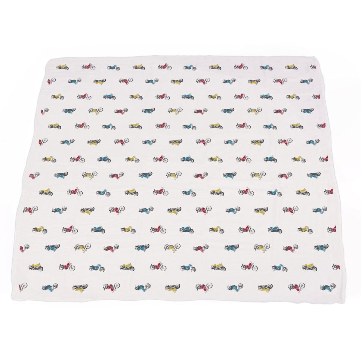 Vintage muscle cars and motorcycles bamboo muslin newcastle blanket | cloudybébé baby product
