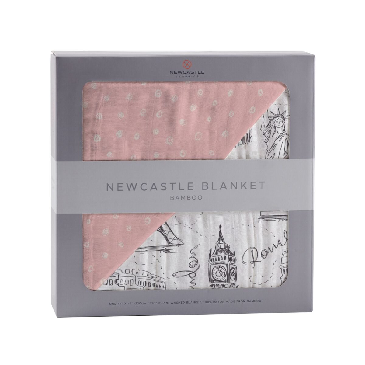 Pearl polka dot and london, paris, new york newcastle blanket | cloudybébé baby product