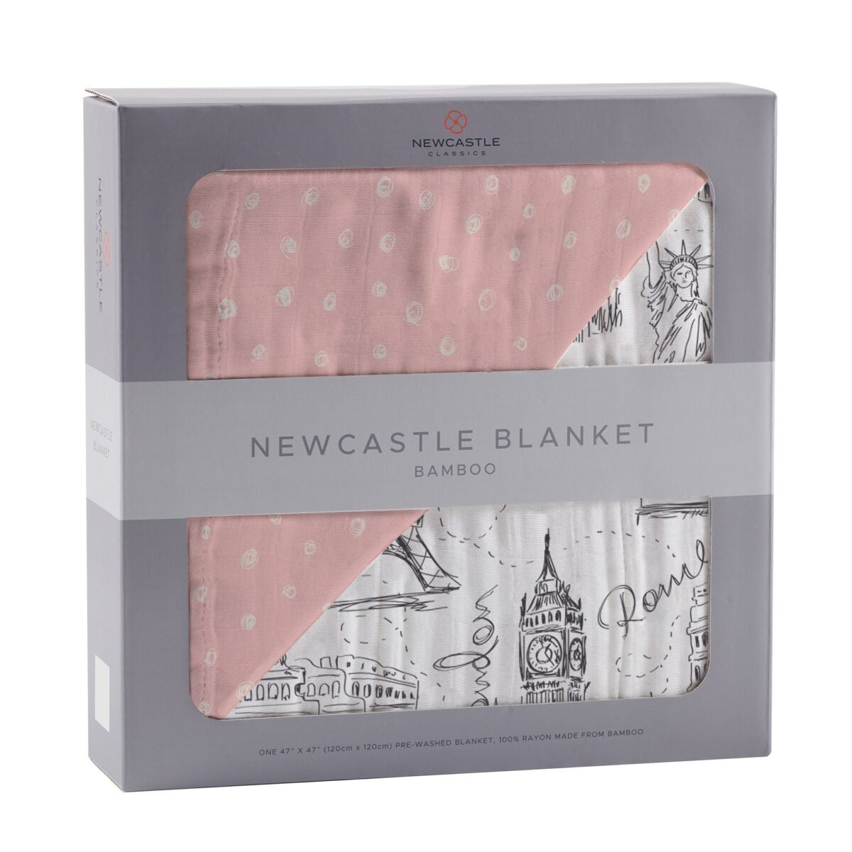 Pearl polka dot and london, paris, new york newcastle blanket | cloudybébé baby product
