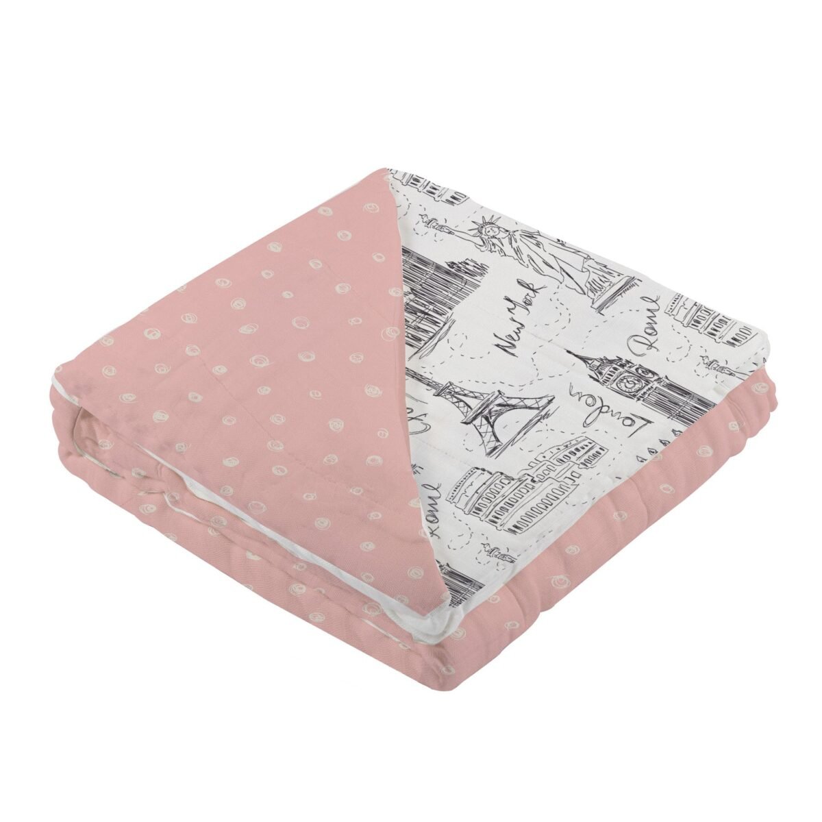 Pearl polka dot and london, paris, new york newcastle blanket | cloudybébé baby product