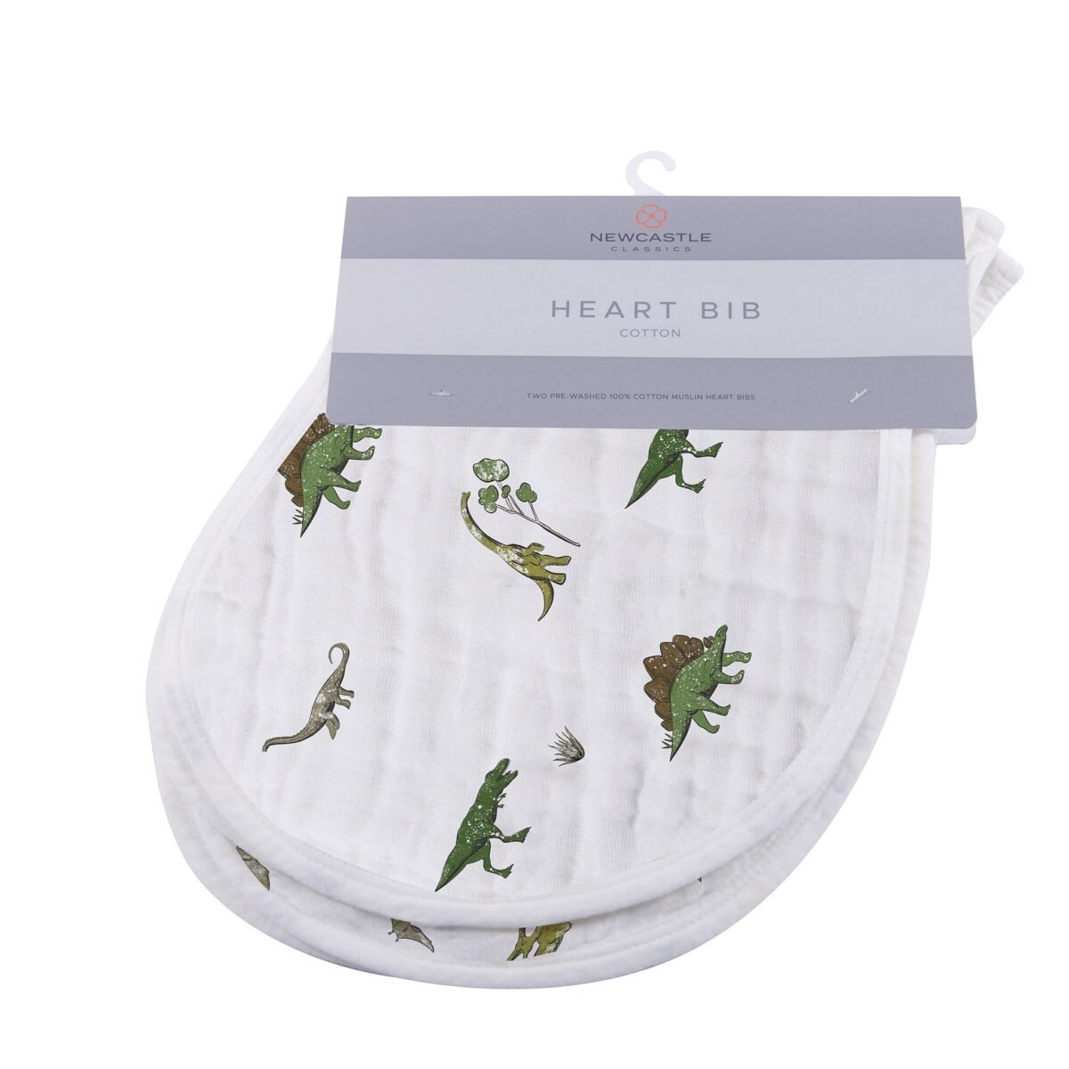 Dino days cotton burp cloth bib 2pk | cloudybébé baby product