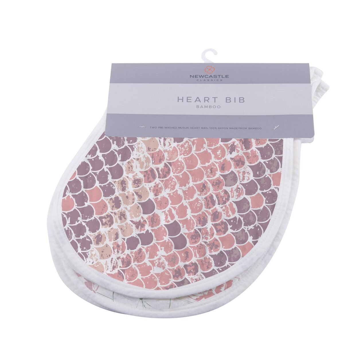 Under the sea bamboo heart bib 2pk | cloudybébé baby product