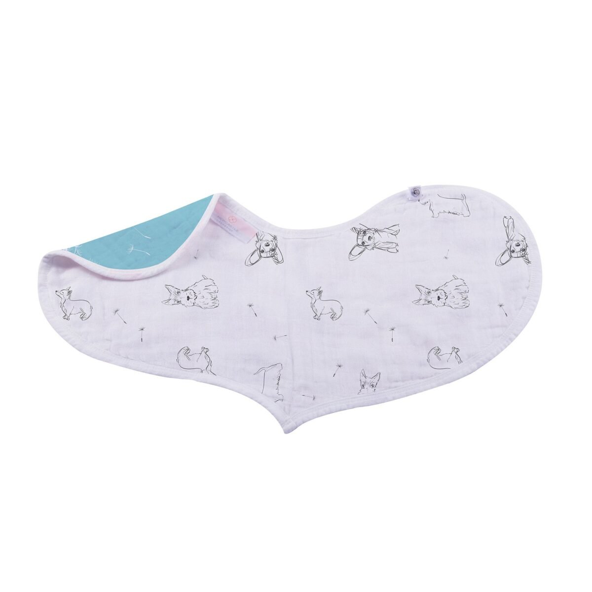 Dandelions bamboo heart bib 2pk | cloudybébé baby product