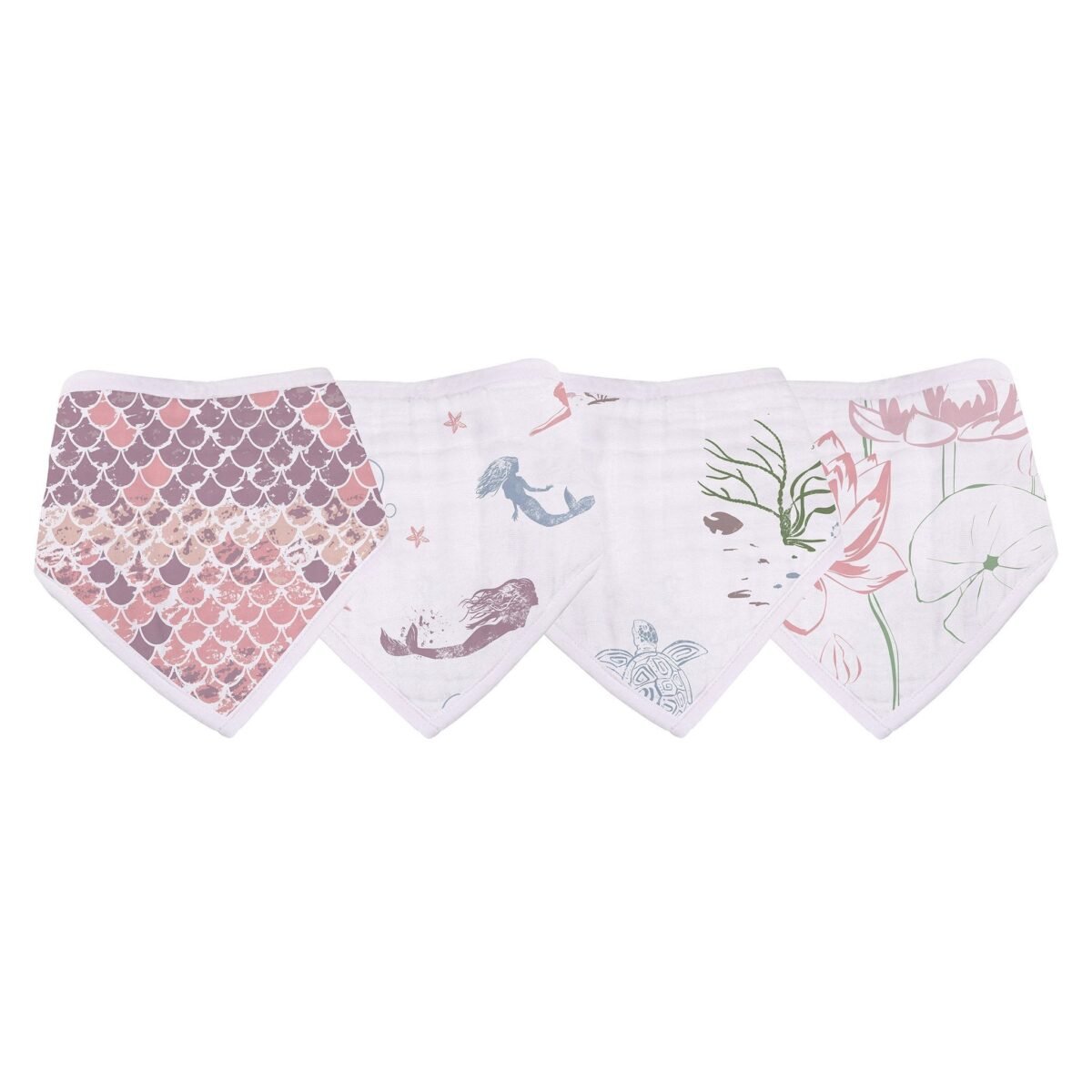 Under the sea bamboo bandana bib 4pk | cloudybébé baby product