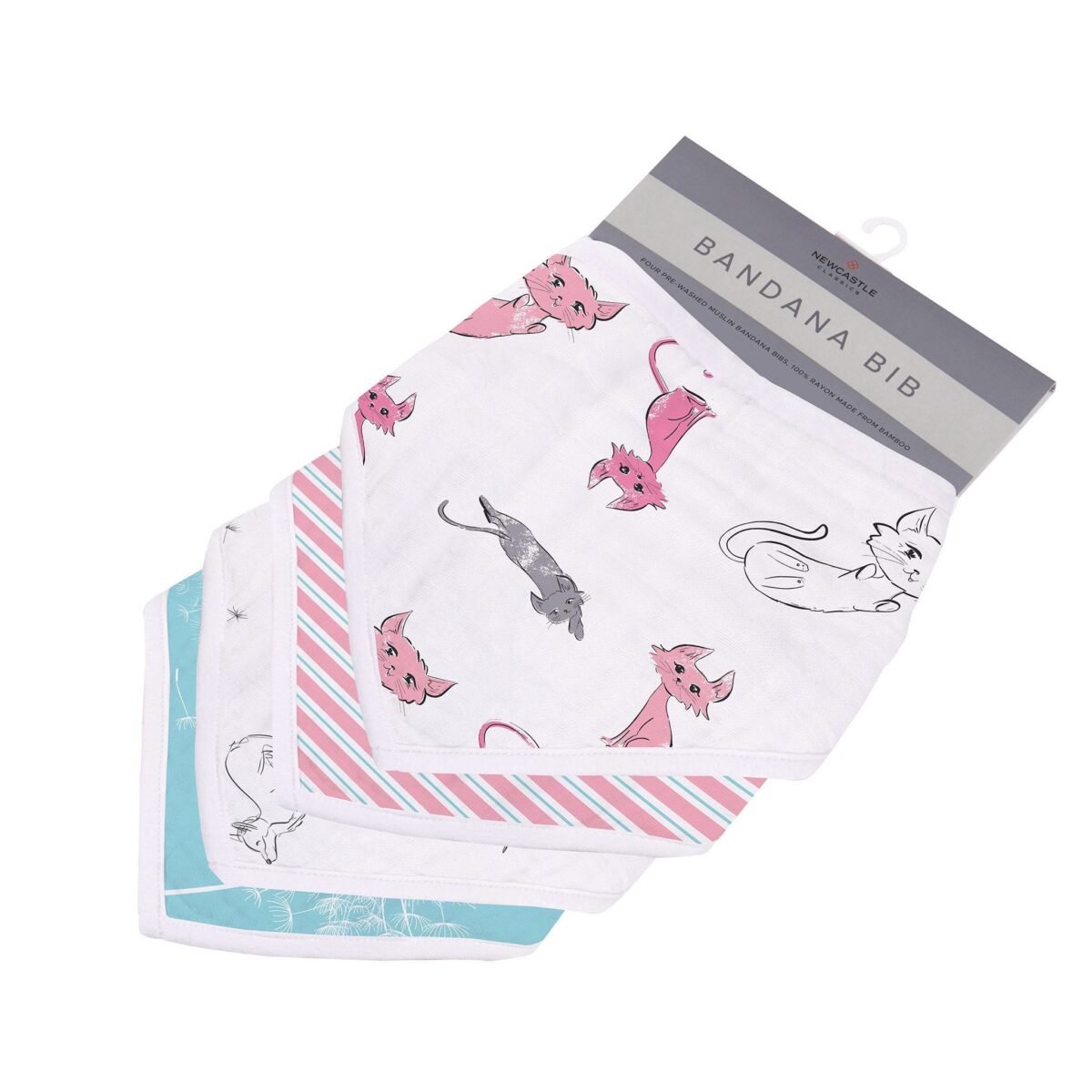 Dandelions bamboo bandana bib 4pk | cloudybébé baby product
