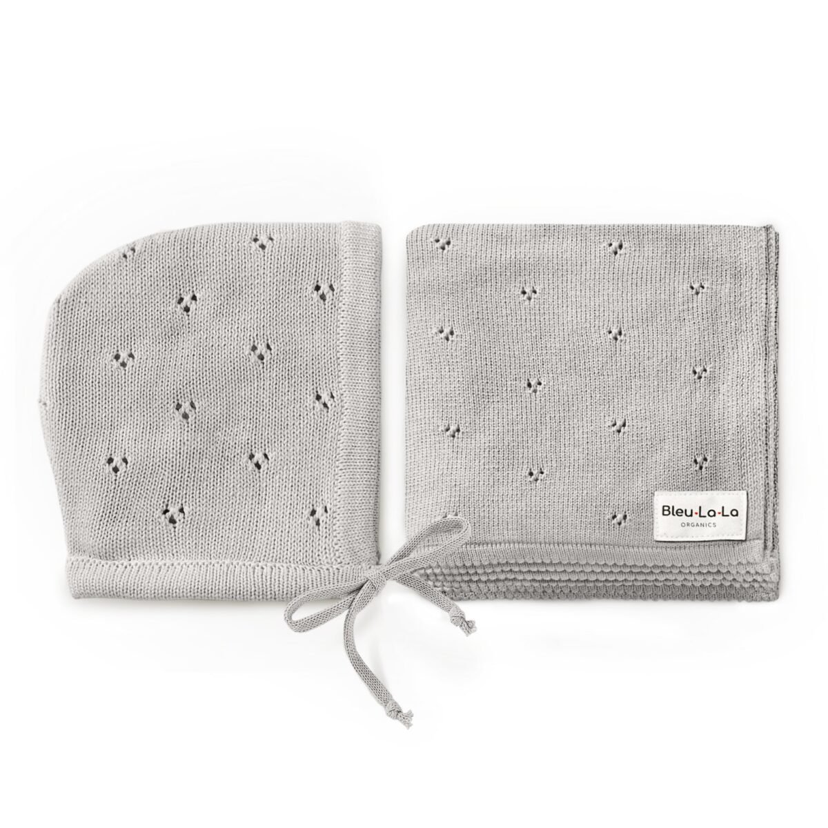 Organic pointelle swaddle blanket + hat gift set | cloudybébé baby product