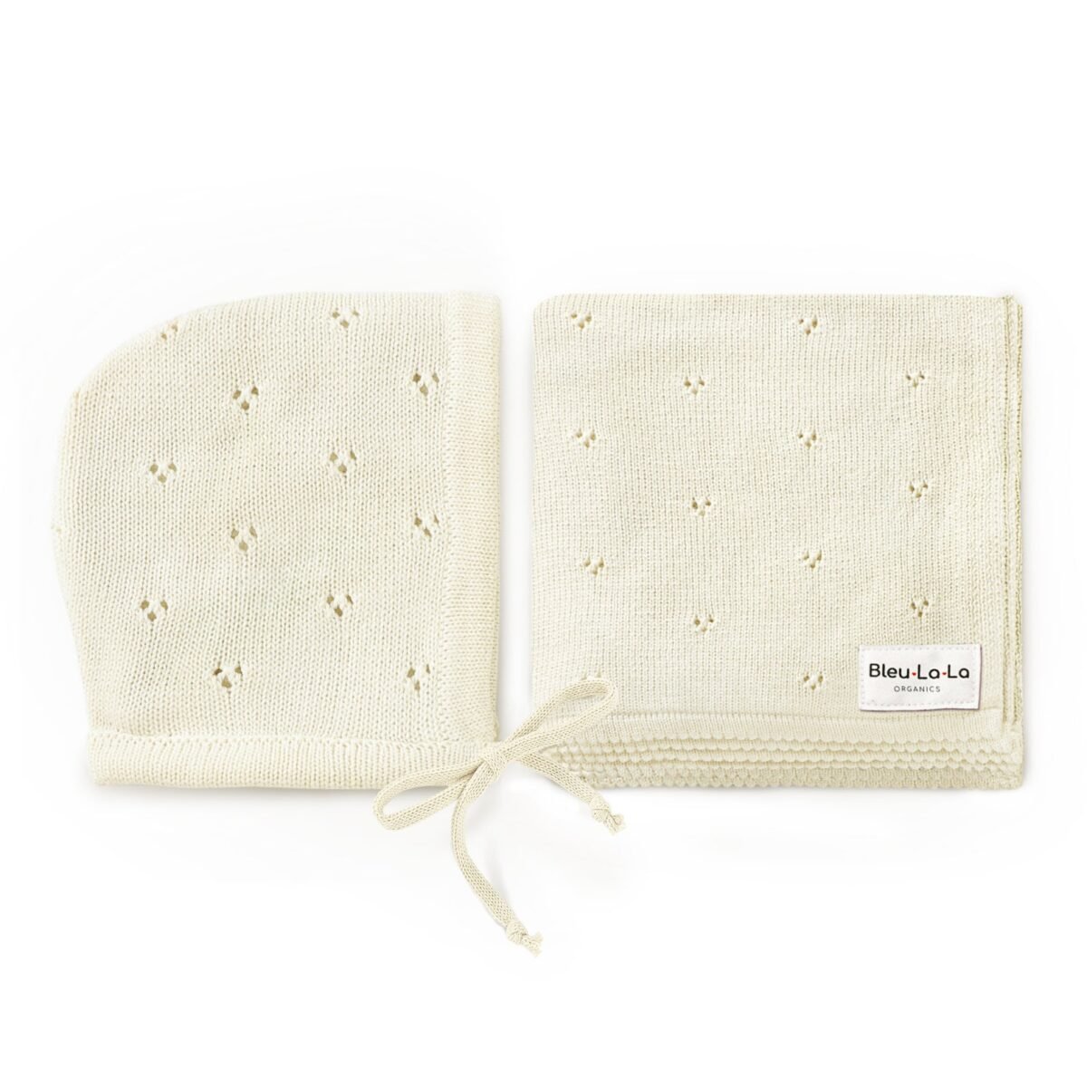 Organic pointelle swaddle blanket + hat gift set | cloudybébé baby product