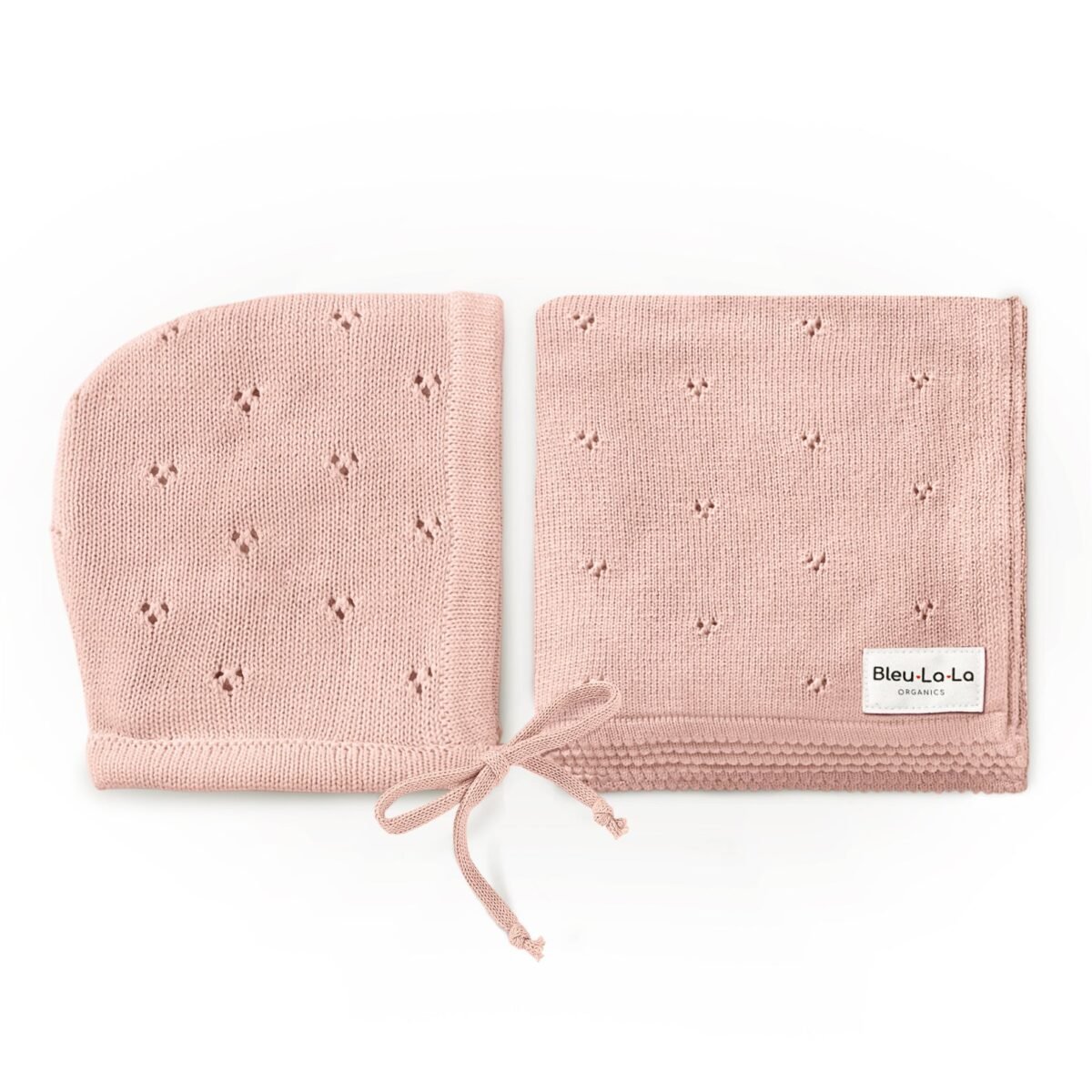 Organic pointelle swaddle blanket + hat gift set | cloudybébé baby product