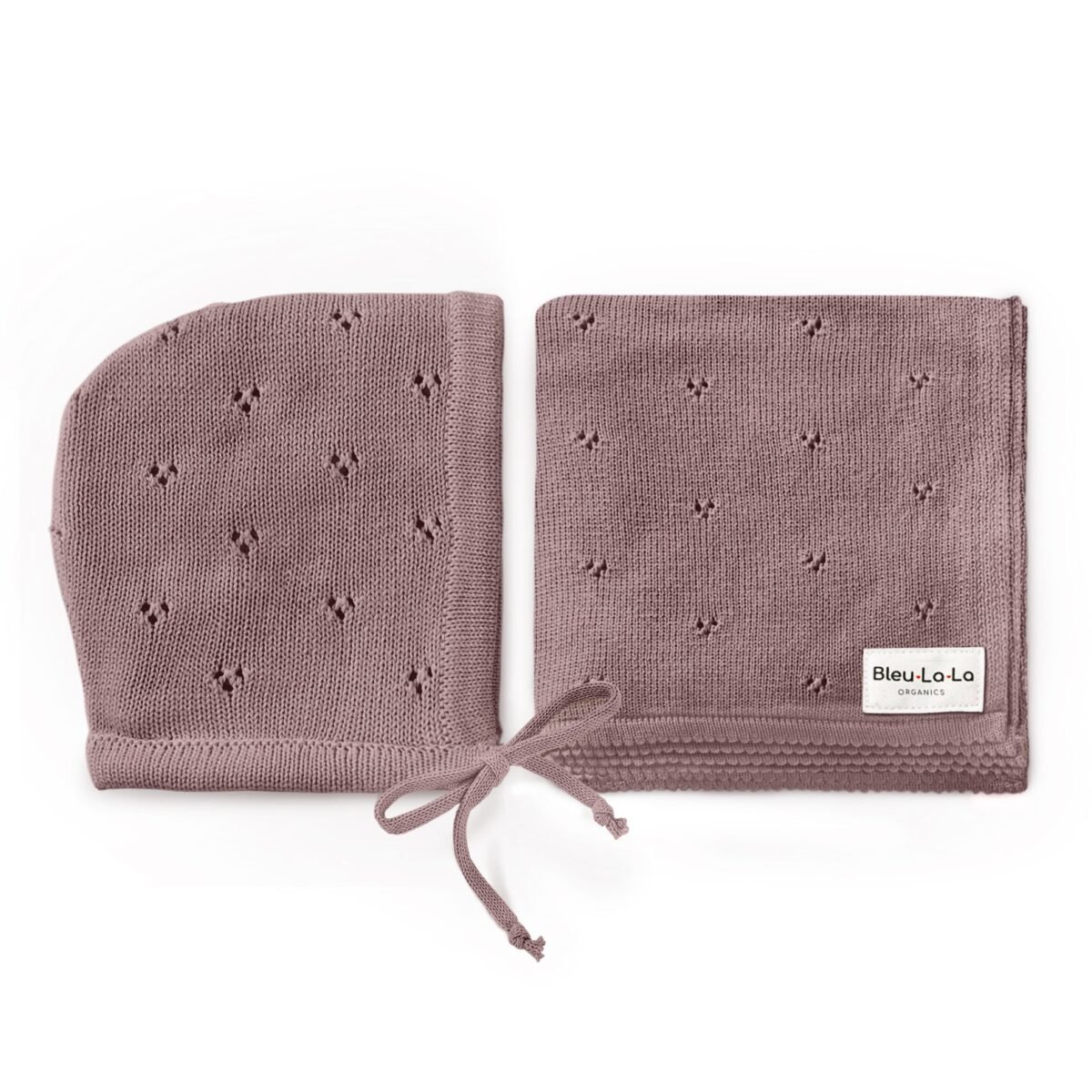Organic pointelle swaddle blanket + hat gift set | cloudybébé baby product