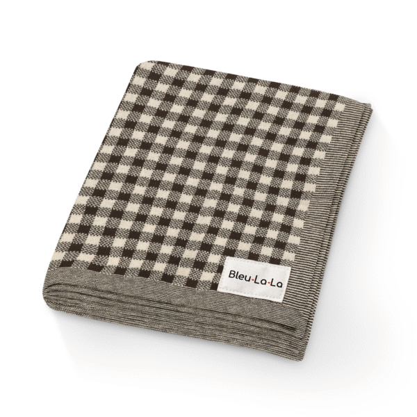 Soft & Cozy Checkered Knit Organic Cotton Baby Blanket