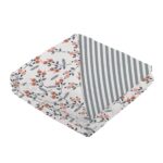 Dahlia Floral and Finley Stripe Bamboo Muslin Newcastle Blanket - Image 3