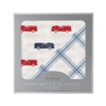blue red – Newcastle Blanket - Cozy Cotton Comfort