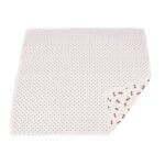 Soft bamboo blanket featuring two heart designs in soothing colors.
