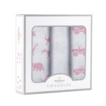 pretty pink – Bamboo Muslin Swaddle 3PK - Soft & Breathable - Image 2