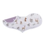 Mountain Meadow Cotton Heart Bibs in soft pastel colors, perfect for mealtime.