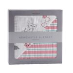 Playful Kitty Bamboo Muslin Blanket - Cozy Comfort
