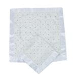 Black & White Polka Dot Bamboo Baby Security Blanket - 16 in