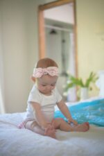 Candy Stripe Ruffle Bamboo Bloomer Headband Set - Image 2