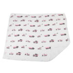 Pink Digger and White Bamboo Muslin Newcastle Blanket - Image 4