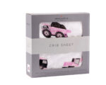 Pink Digger Bamboo Crib Sheet - Image 4