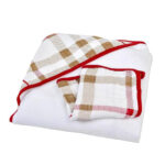 Plaid Cotton Hooded Towel and Washcloth Set - Image 2