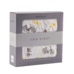Vintage Bicycle Bamboo Muslin Crib Sheet - Image 3