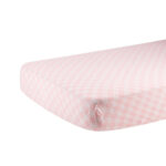 Primrose Pink Plaid Cotton Muslin Crib Sheet - Image 2