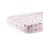 Primrose Indigo Cotton Muslin Crib Sheet - Image 2
