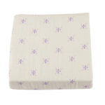 Lavender Flower and White Bamboo Muslin Newcastle Blanket - Image 5