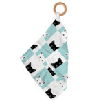 Peek-A-Boo Cats Bamboo Blankie Teether - Image 5