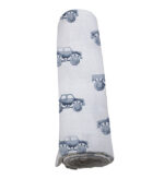 Indigo Monster Trucks Cotton Swaddle - Image 3