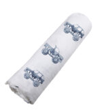 Indigo Monster Trucks Cotton Swaddle - Image 4
