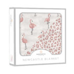 Dancing Flamingo and Little Leopard Newcastle Blanket - Image 2