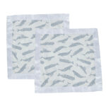 Blue Shadow Whales Bamboo Newcastle Blankie - Image 3