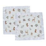 Sierra Fox and Deer Cotton Muslin Security Baby Blankie - Image 2